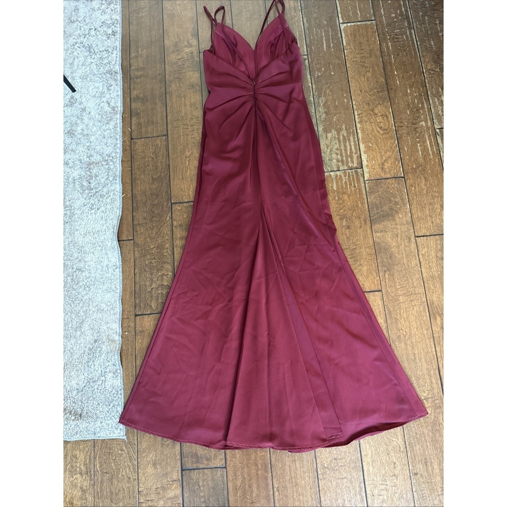 Cinderella‎ Divine V-Neck Ruched Mermaid Evening HOCO Gown Red Apple size 6 - Picture 15 of 16